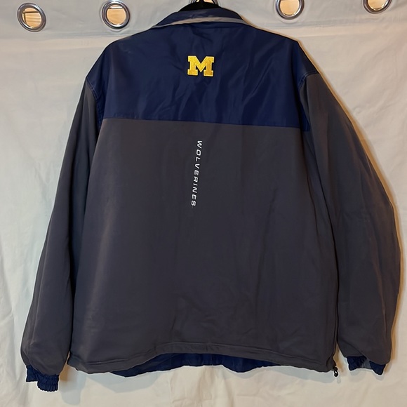 Men’s Franchise Club Men’s University of Michigan Reversible Baseball Zip Up-XL - Picture 6 of 12